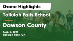 Tallulah Falls School vs Dawson County  Game Highlights - Aug. 8, 2023