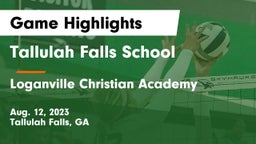 Tallulah Falls School vs Loganville Christian Academy  Game Highlights - Aug. 12, 2023