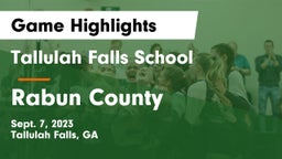 Tallulah Falls School vs Rabun County  Game Highlights - Sept. 7, 2023