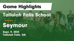 Tallulah Falls School vs Seymour  Game Highlights - Sept. 9, 2023