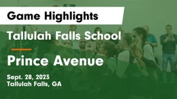 Tallulah Falls School vs Prince Avenue  Game Highlights - Sept. 28, 2023