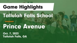 Tallulah Falls School vs Prince Avenue  Game Highlights - Oct. 7, 2023