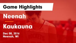 Neenah  vs Kaukauna  Game Highlights - Dec 08, 2016