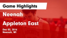 Neenah  vs Appleton East  Game Highlights - Dec 02, 2016