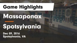 Massaponax  vs Spotsylvania  Game Highlights - Dec 09, 2016