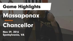 Massaponax  vs Chancellor  Game Highlights - Nov 29, 2016