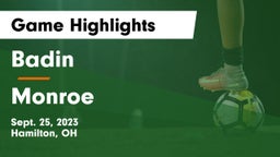 Badin  vs Monroe  Game Highlights - Sept. 25, 2023