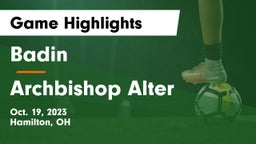 Badin  vs Archbishop Alter  Game Highlights - Oct. 19, 2023