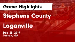 Stephens County  vs Loganville  Game Highlights - Dec. 28, 2019