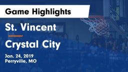 St. Vincent  vs Crystal City  Game Highlights - Jan. 24, 2019
