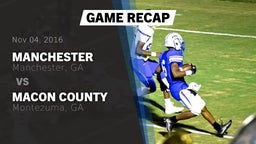 Recap: Manchester  vs. Macon County  2016