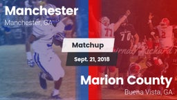 Matchup: Manchester High vs. Marion County  2018