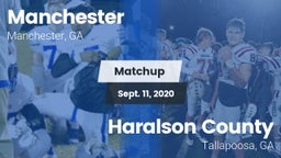Matchup: Manchester High vs. Haralson County  2020