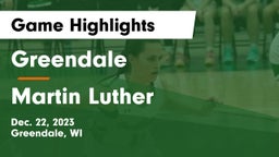 Greendale  vs Martin Luther  Game Highlights - Dec. 22, 2023