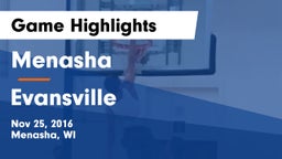 Menasha  vs Evansville  Game Highlights - Nov 25, 2016