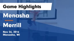 Menasha  vs Merrill  Game Highlights - Nov 26, 2016