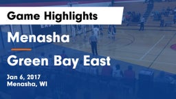 Menasha  vs Green Bay East Game Highlights - Jan 6, 2017