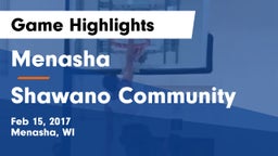 Menasha  vs Shawano Community  Game Highlights - Feb 15, 2017
