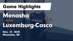 Menasha  vs Luxemburg-Casco  Game Highlights - Nov. 27, 2018