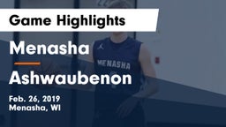 Menasha  vs Ashwaubenon  Game Highlights - Feb. 26, 2019