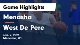 Menasha  vs West De Pere  Game Highlights - Jan. 9, 2023