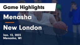 Menasha  vs New London  Game Highlights - Jan. 13, 2023