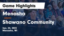 Menasha  vs Shawano Community  Game Highlights - Jan. 24, 2023