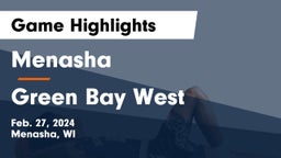 Menasha  vs Green Bay West Game Highlights - Feb. 27, 2024