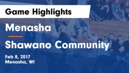 Menasha  vs Shawano Community  Game Highlights - Feb 8, 2017