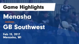 Menasha  vs GB Southwest Game Highlights - Feb 15, 2017