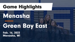 Menasha  vs Green Bay East  Game Highlights - Feb. 16, 2023