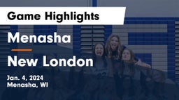 Menasha  vs New London  Game Highlights - Jan. 4, 2024
