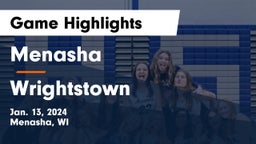 Menasha  vs Wrightstown  Game Highlights - Jan. 13, 2024