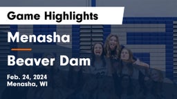 Menasha  vs Beaver Dam  Game Highlights - Feb. 24, 2024
