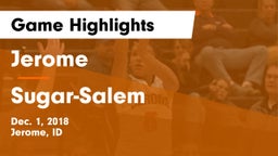Jerome  vs Sugar-Salem  Game Highlights - Dec. 1, 2018