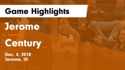 Jerome  vs Century  Game Highlights - Dec. 4, 2018