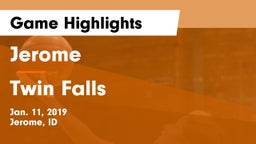 Jerome  vs Twin Falls  Game Highlights - Jan. 11, 2019