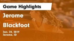 Jerome  vs Blackfoot  Game Highlights - Jan. 24, 2019