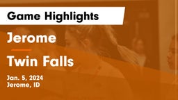 Jerome  vs Twin Falls  Game Highlights - Jan. 5, 2024