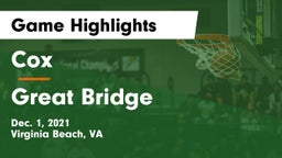 Cox  vs Great Bridge  Game Highlights - Dec. 1, 2021