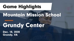 Mountain Mission School vs Grundy Center  Game Highlights - Dec. 18, 2020