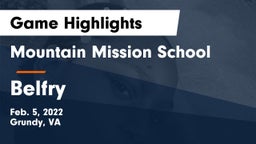 Mountain Mission School vs Belfry  Game Highlights - Feb. 5, 2022
