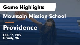 Mountain Mission School vs Providence Game Highlights - Feb. 17, 2022