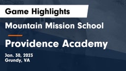 Mountain Mission School vs Providence Academy Game Highlights - Jan. 30, 2023