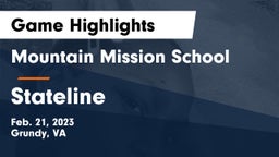 Mountain Mission School vs Stateline Game Highlights - Feb. 21, 2023
