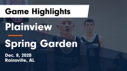 Plainview  vs Spring Garden  Game Highlights - Dec. 8, 2020