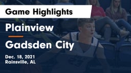 Plainview  vs Gadsden City  Game Highlights - Dec. 18, 2021