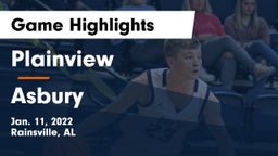Plainview  vs Asbury  Game Highlights - Jan. 11, 2022