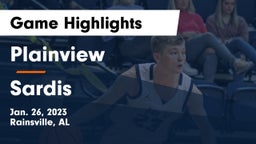 Plainview  vs Sardis  Game Highlights - Jan. 26, 2023