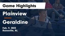 Plainview  vs Geraldine  Game Highlights - Feb. 9, 2023